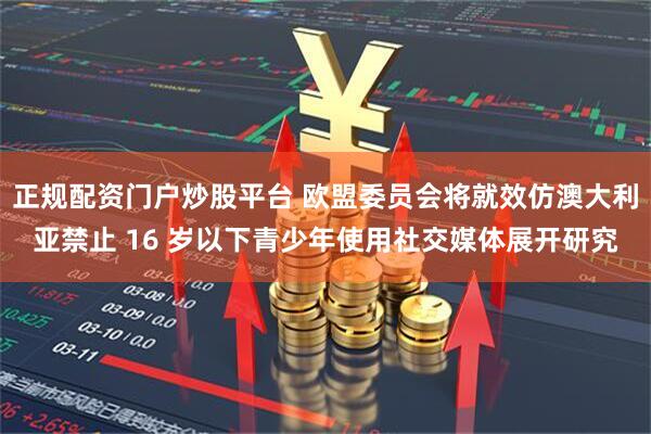 正规配资门户炒股平台 欧盟委员会将就效仿澳大利亚禁止 16 岁以下青少年使用社交媒体展开研究